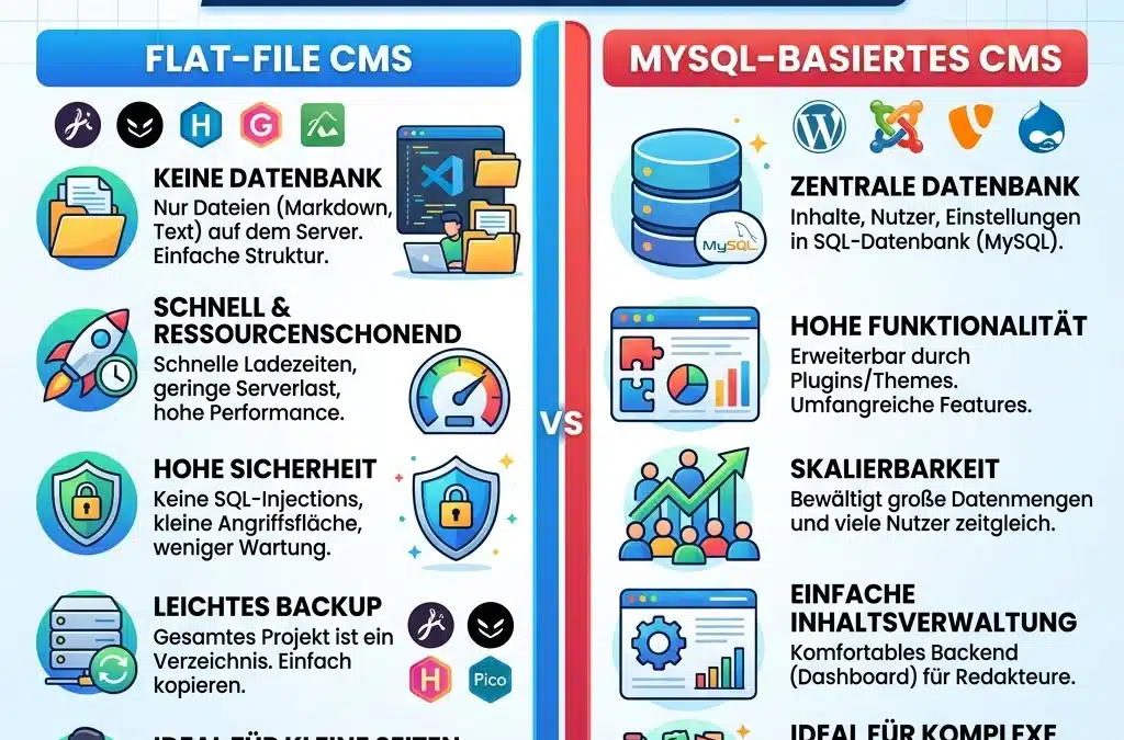 CMS-Wahl mit Köpfchen: Warum statische Seiten und Flatfile-CMS öfter die bessere Wahl sind