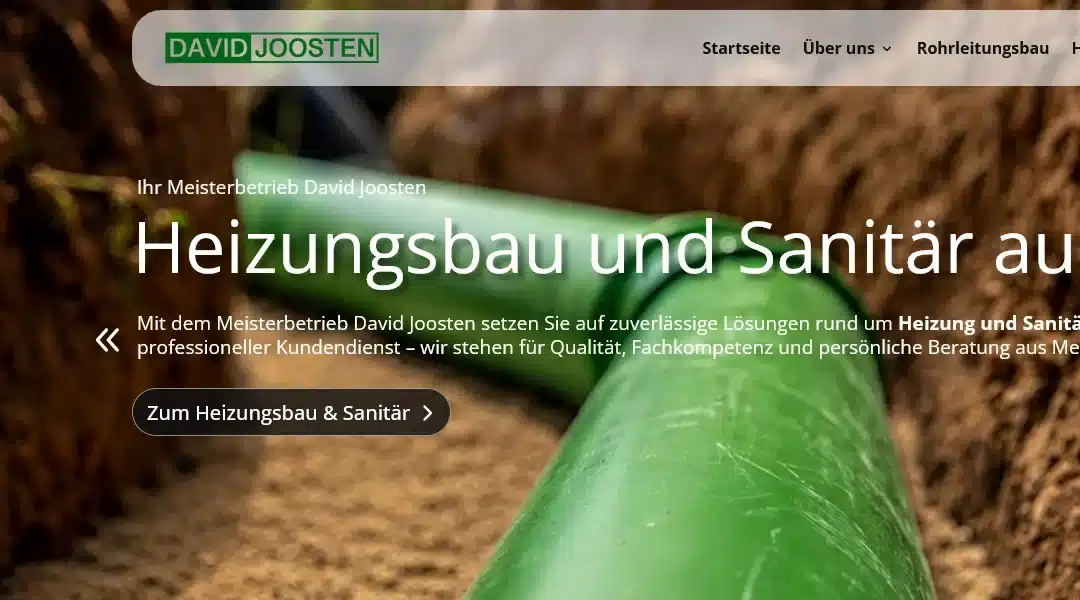 www.davidjoosten.de – Rohrleitungsbau & Erdbauarbeiten in Willich