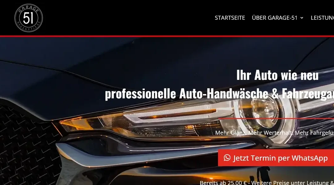 www.garage-51.de – Auto-Handpflege in Mülheim