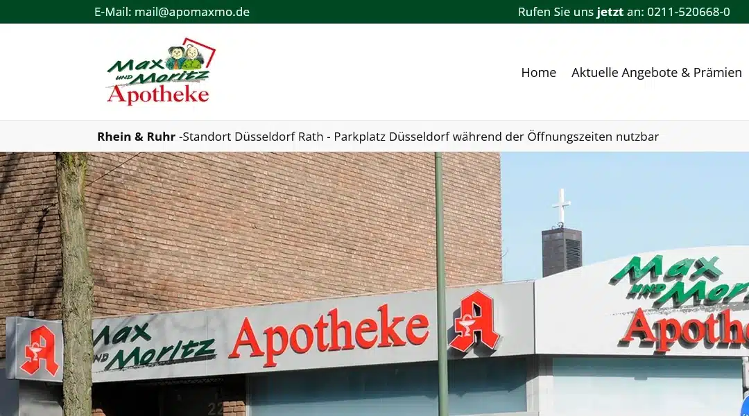 www.apomaxmo.de – Max und Moritz Apotheke | Düsseldorf-Rath